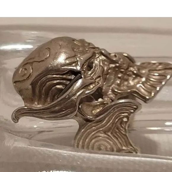 Sterling Silver Horned Warrior Skull Head Unisex Biker Rocker Ring Halloween - Picture 2 of 9